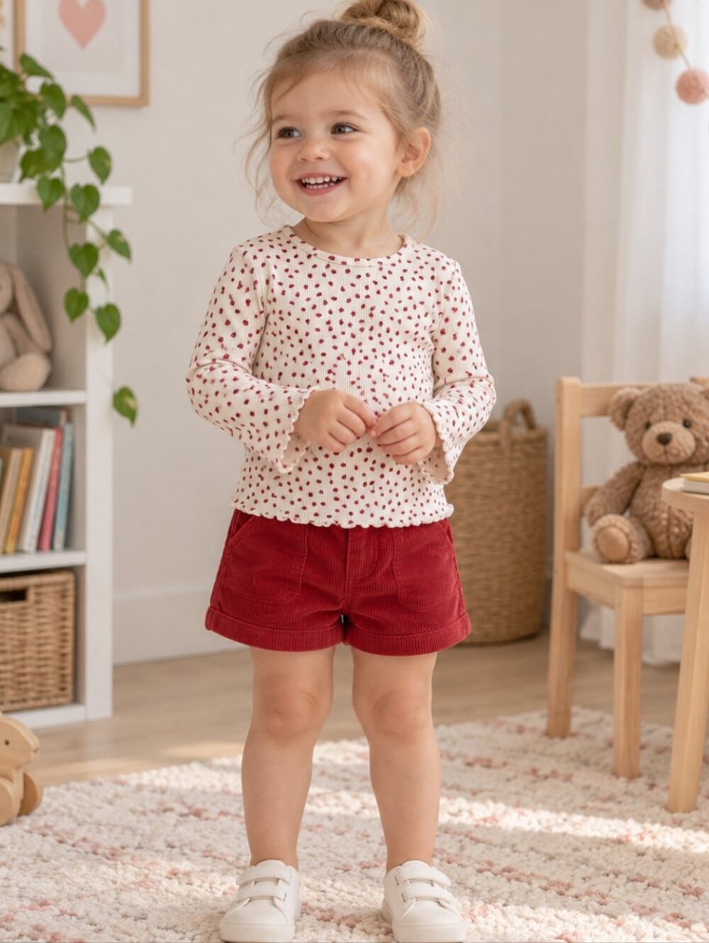 Zara Strawberry Print Ribbed Top | 2Y